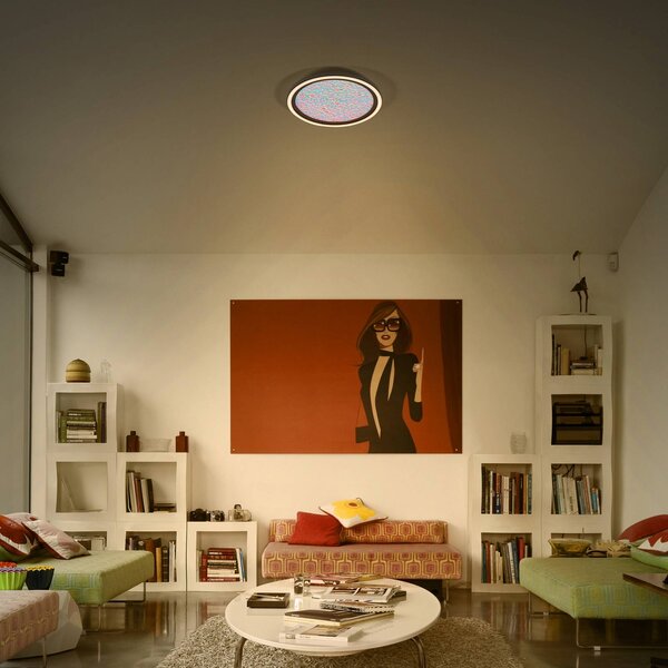 OSRAM Plafoniera soffitto Orbis Iridy, Nero, Soggiorno / Sala da pranzo, Metallo, Moderno, Plafoniera