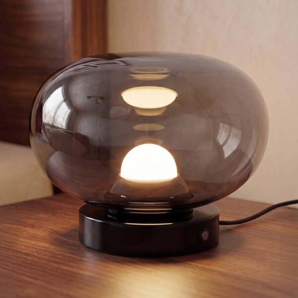 OSRAM Lampada da tavolo Decor Satellite, dimmerabile, Alluminio / Grigio / Zincato, Soggiorno / Sala da pranzo, Vetro, Moderno, Lampada da tavolo