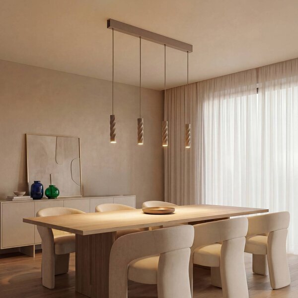 OSRAM Lampada a sospensione Decor Twirl, dimmerabile, Crema / Ambra, Soggiorno / Sala da pranzo, Metallo, Moderno, Lampada a sospensione