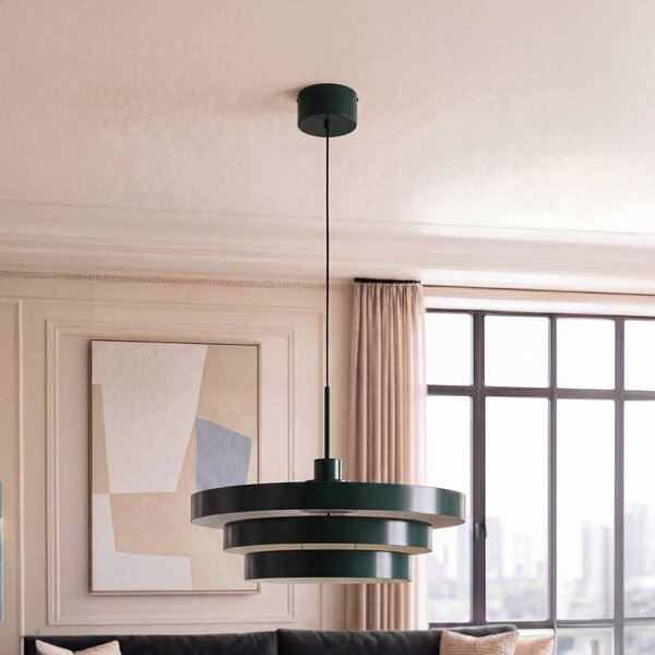 OSRAM Lampada a sospensione Decor Layer, dimmerabile, Verde, Soggiorno / Sala da pranzo, Metallo, Moderno, Lampada a sospensione
