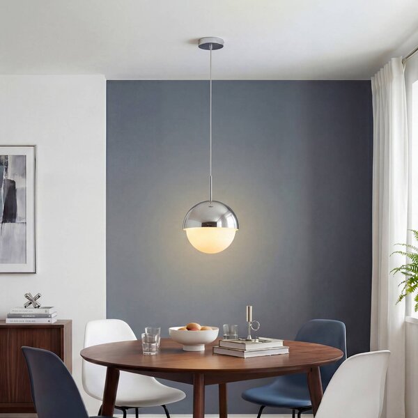 OSRAM Lampada a sospensione Decor Dome, dimmerabile, Cromo / Argento, Soggiorno / Sala da pranzo, Metallo, Moderno, Lampada a sospensione