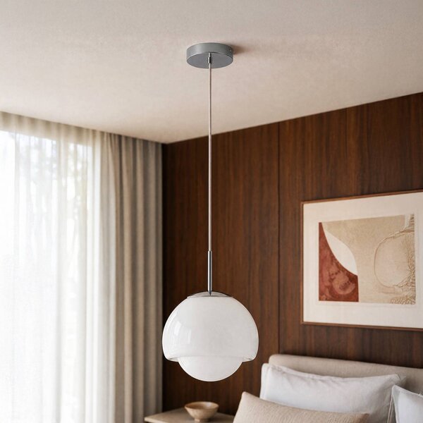 OSRAM Lampada a sospensione Decor Dome, dimmerabile, Bianco / Opale, Soggiorno / Sala da pranzo, Metallo, Moderno, Lampada a sospensione