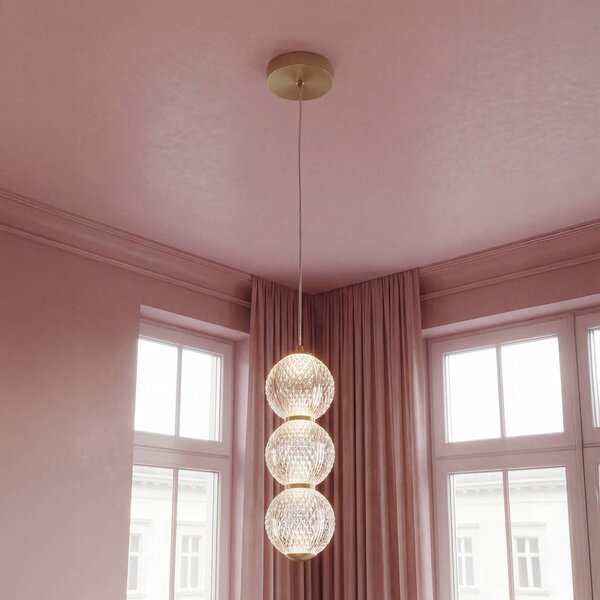 OSRAM Lampada a sospensione Decor Xstal, Ottone / Oro, Soggiorno / Sala da pranzo, Vetro, Moderno, Lampada a sospensione