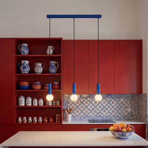 OSRAM Lampada a sospensione Decor Bolty, dimmerabile, Blu, Soggiorno / Sala da pranzo, Metallo, Giovanile, Lampada a sospensione