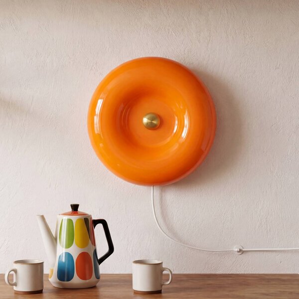 OSRAM Applique da parete Decor Lunea, dimmerabile, Giallo / Arancione, Soggiorno / Sala da pranzo, Vetro, Moderno, Applique