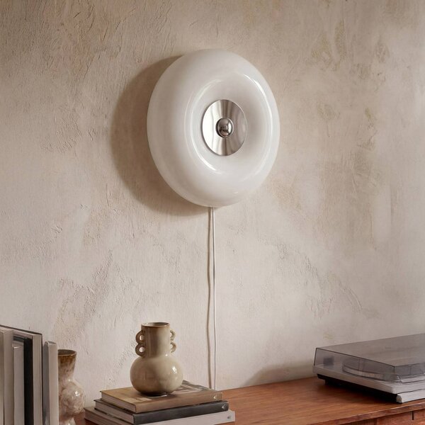 OSRAM Applique da parete Decor Lunea, dimmerabile, Bianco / Opale, Soggiorno / Sala da pranzo, Vetro, Moderno, Applique
