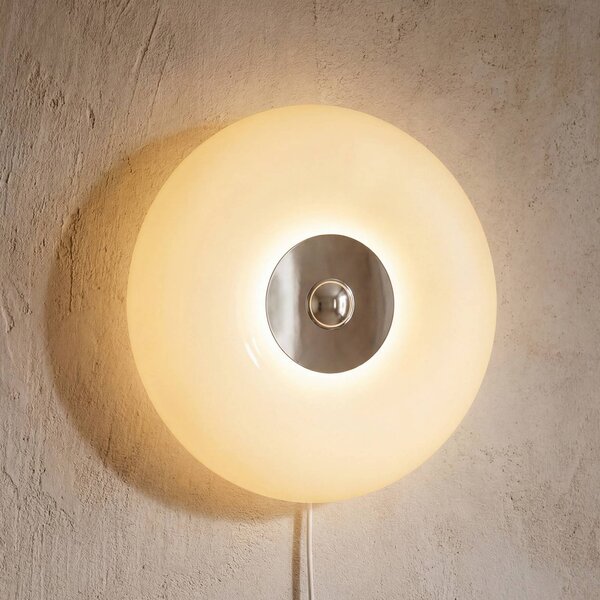 OSRAM Applique da parete Decor Lunea, dimmerabile, Bianco / Opale, Soggiorno / Sala da pranzo, Vetro, Moderno, Applique