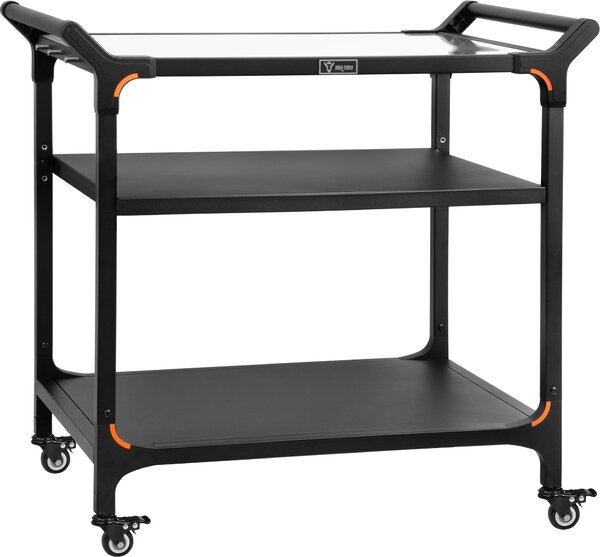 Carrello barbecue BBQ-Toro 94 x 61 x 90 cm, nero, tavolo da barbecue con ampio piano di lavoro, tavolino laterale