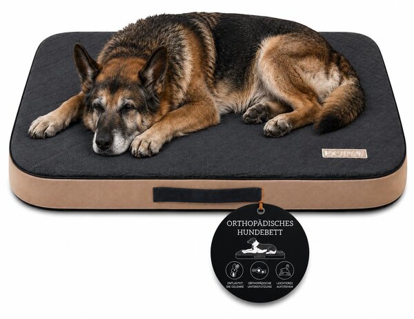 Materasso ortopedico per cani, cuccia, ideale per proteggere le articolazioni, taglia XL, 110x75 cm, colore grigio