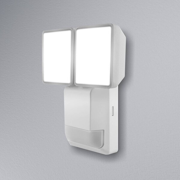 OSRAM Faretto da esterno con sensore LED ENDURA PRO, bianco, IP55 PRO, Bianco / Opale, Plastica, Lampada LED da esterni