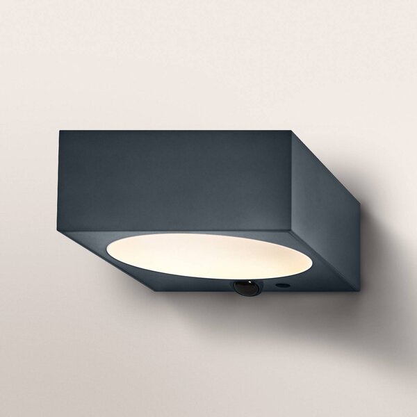 OSRAM Applique solare ENDURA STYLE DOWN, grigia, sensore, IP65 dimmerabile, Alluminio / Grigio / Zincato, Plastica, Moderno, Applique da esterni