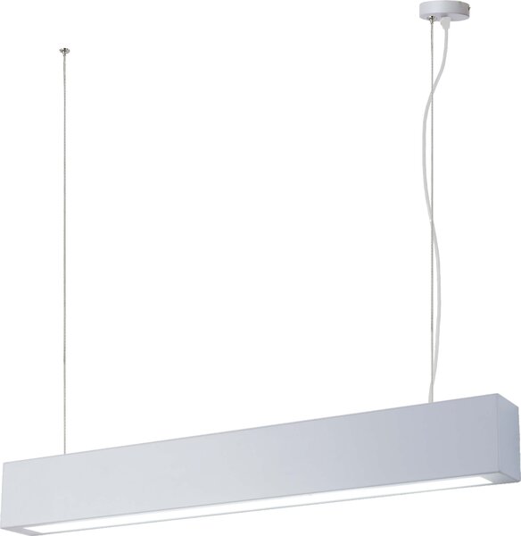 Lampada a sospensione LED Ibros bianca 18W, bianco caldo, 1140 lm, metallo, dimensioni: 150x63x5,5 cm, IP20, Light Prestige