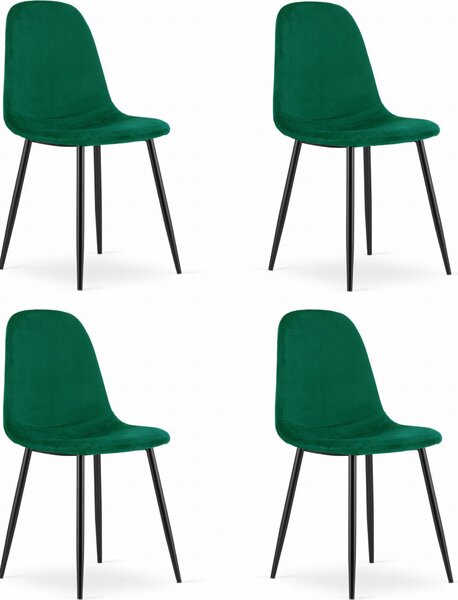 Sedia COMO - velluto verde scuro x 4
