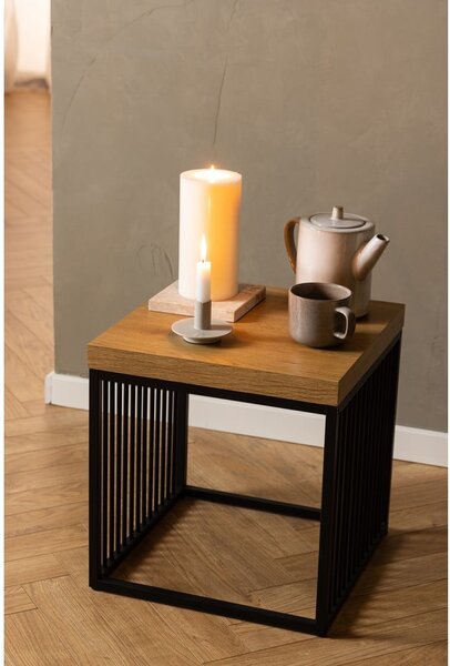 Tavolino con piano effetto rovere 40x40 cm Strington – Actona