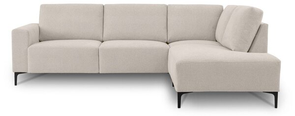 Divano angolare beige (con penisola a destra/a L) con rivestimento in ciniglia Fabian – Scandic