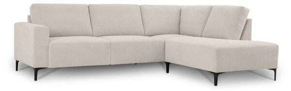 Divano angolare beige (con penisola a destra/a L) con rivestimento in ciniglia Fabian – Scandic