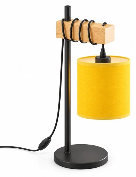 BRILAGI - Lampada da tavolo NUBILA 1xE27/40W/230V marrone/nero/giallo