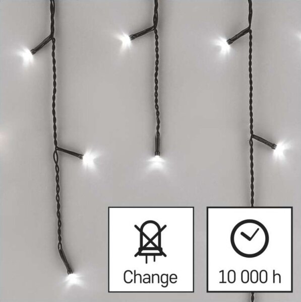 Catena LED natalizia da esterno 200xLED/8 modalità 8,6m IP44 bianco freddo