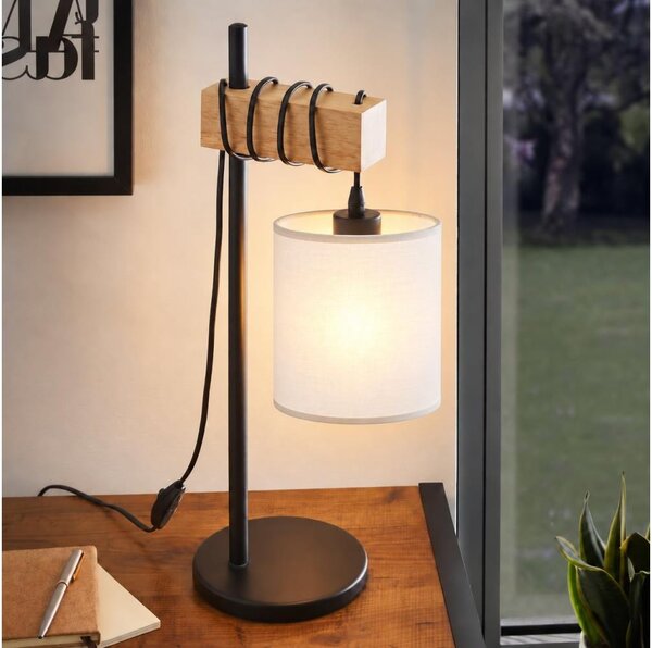 BRILAGI - Lampada da tavolo NUBILA 1xE27/40W/230V marrone/nero/bianco