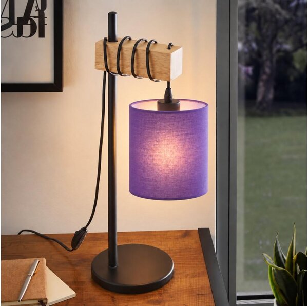 BRILAGI - Lampada da tavolo NUBILA 1xE27/40W/230V marrone/nero/viola