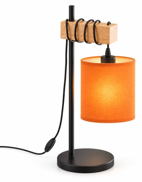 BRILAGI - Lampada da tavolo NUBILA 1xE27/40W/230V marrone/nera/arancione