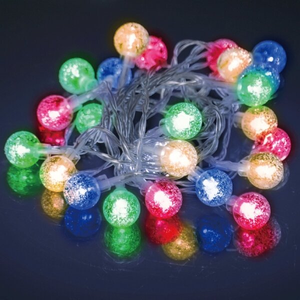 Aigostar - Catena luminosa natalizia LED per esterni 50xLED/8 funzioni 3xAA 5,3m IP44 multicolore