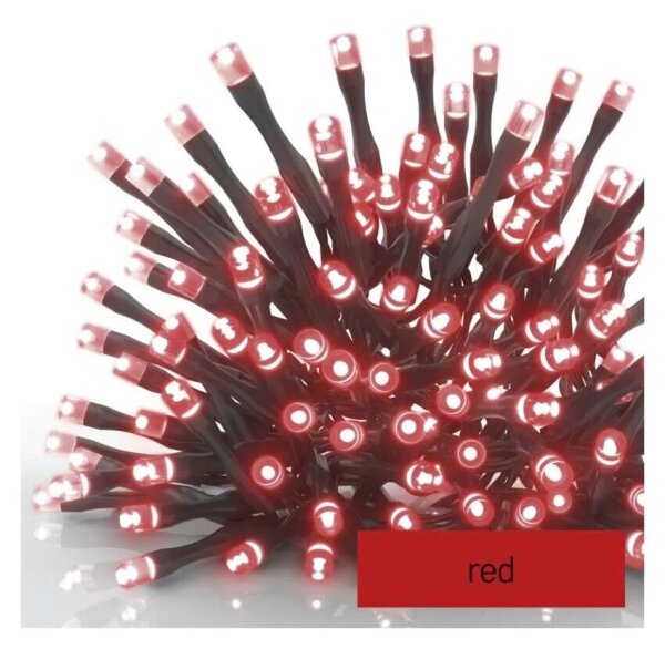 Catena LED natalizia da esterno 100xLED/10m IP44 rosso
