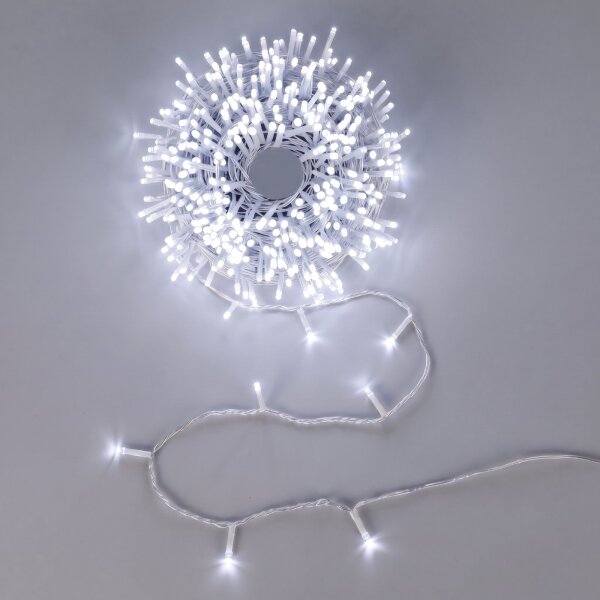Aigostar - Catena luminosa natalizia per esterni 50xLED 5,3m IP44 bianco freddo