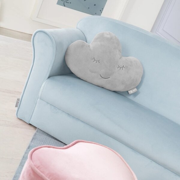 Divano per bambini azzurro con rivestimento in velluto 78 cm Lil Sofa – Roba