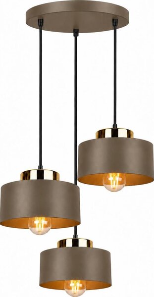 Lampadario su cavo IGNIA 3xE27/60W/230V marrone/oro