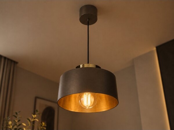 Lampada a sospensione su cavo IGNIA 1xE27/60W/230V marrone/oro