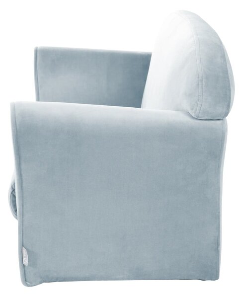 Divano per bambini azzurro con rivestimento in velluto 78 cm Lil Sofa – Roba