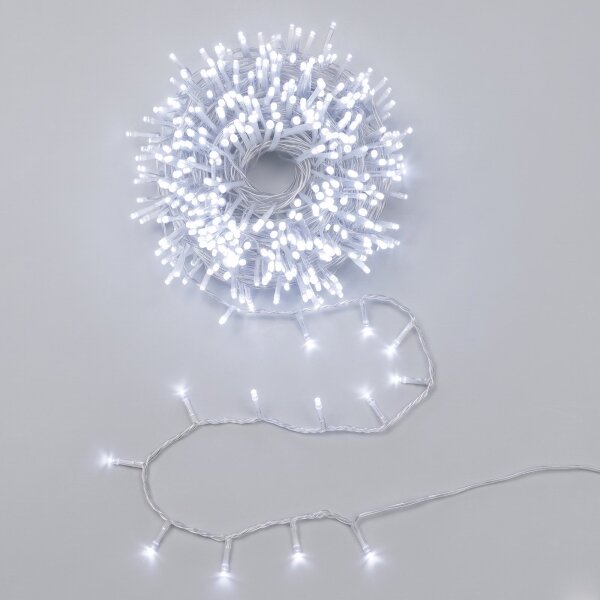 Aigostar - Catena luminosa natalizia da esterno 100xLED/8 funzioni 5,3m IP44 bianco freddo