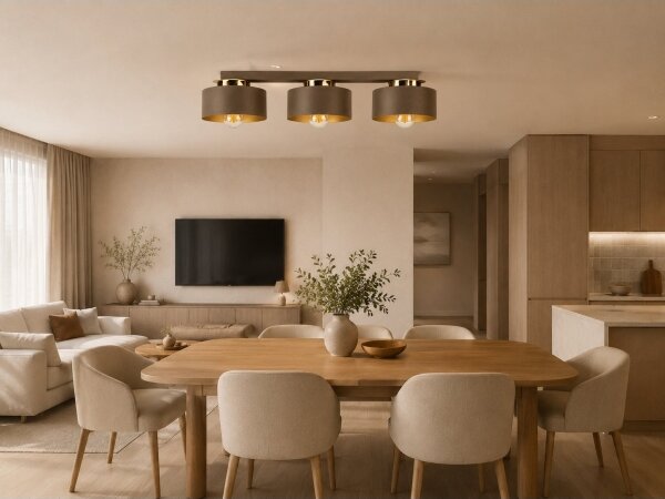 Plafoniera IGNIA 3xE27/60W/230V marrone/oro