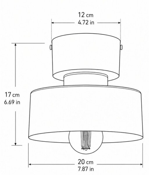 Plafoniera IGNIA 1xE27/60W/230V marrone/oro
