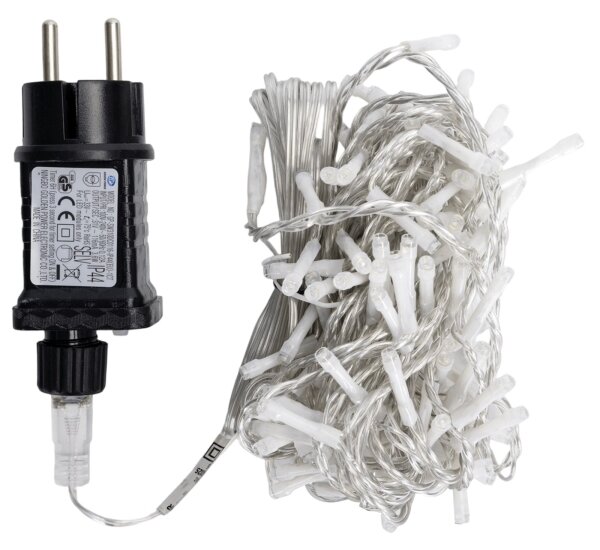 Aigostar - Catena luminosa natalizia da esterno 100xLED/8 funzioni 5,3m IP44 bianco freddo