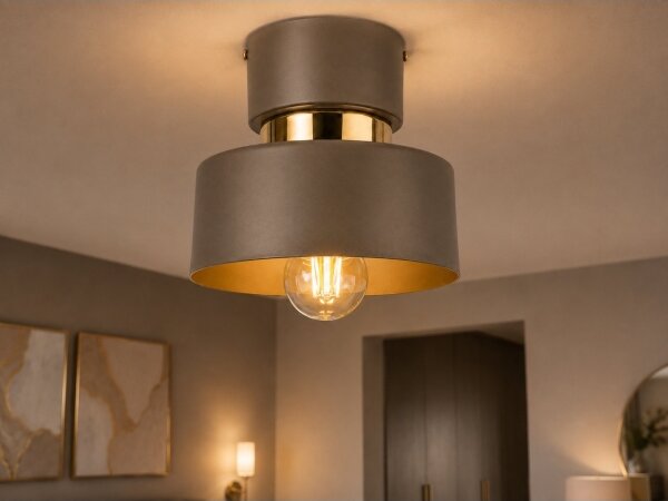 Plafoniera IGNIA 1xE27/60W/230V marrone/oro