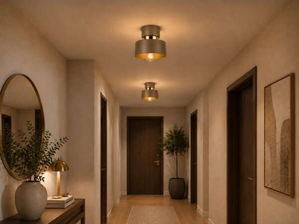 Plafoniera IGNIA 1xE27/60W/230V marrone/oro