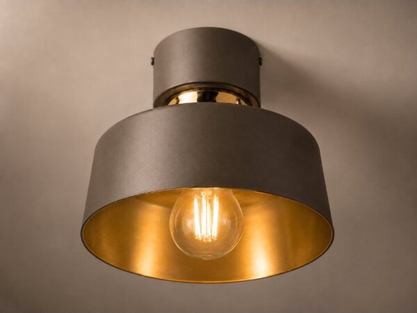 Plafoniera IGNIA 1xE27/60W/230V marrone/oro