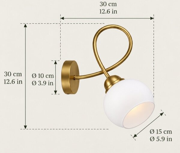 Lampada da parete BAROC 1xE14/40W/230V oro