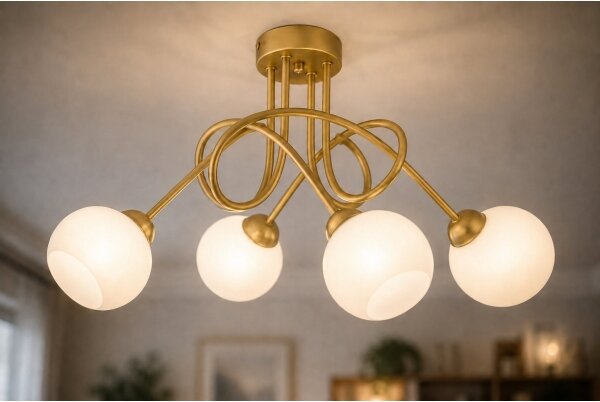 Lampadario a plafone BAROC 4xE14/40W/230V dorato