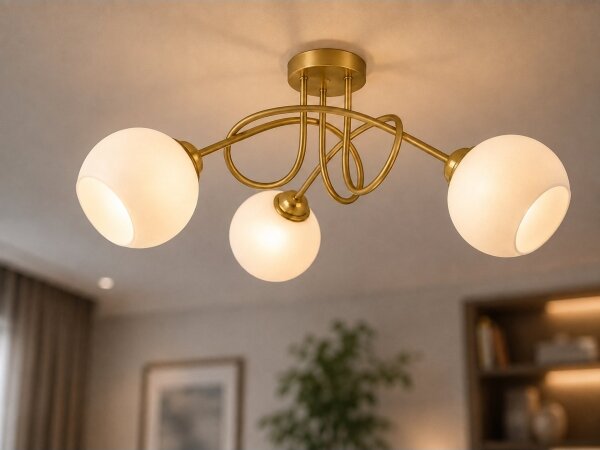 Lampadario a plafone BAROC 3xE14/40W/230V oro