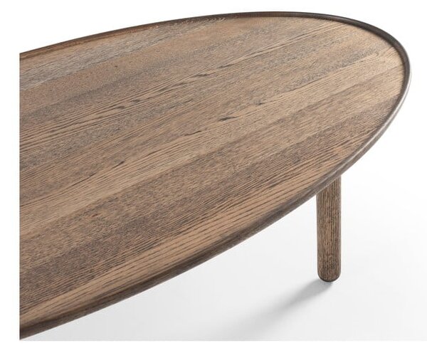 Tavolino da salotto marrone in rovere massiccio 65x120 cm Mu – Gazzda