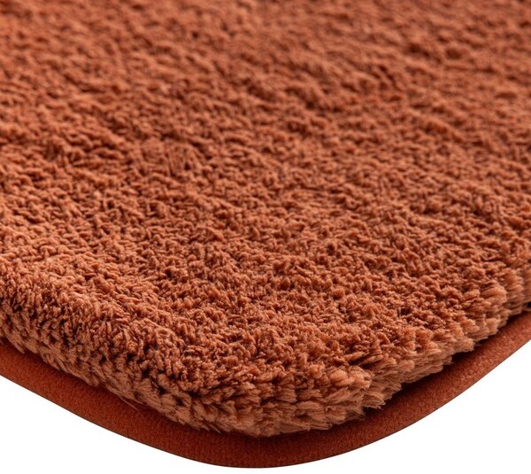 Tappetino per il bagno color terracotta 50x80 cm Mael – douceur d'intérieur