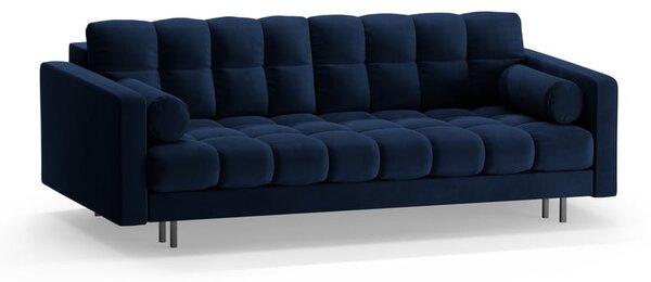 Divano blu scuro allungabile/con contenitore con rivestimento in velluto 222 cm Bali – Cosmopolitan Design