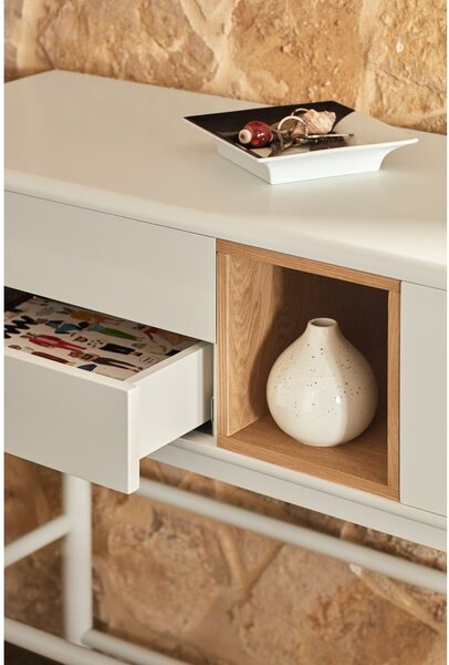 Tavolo consolle color crema 35x120 cm Corvo – Teulat