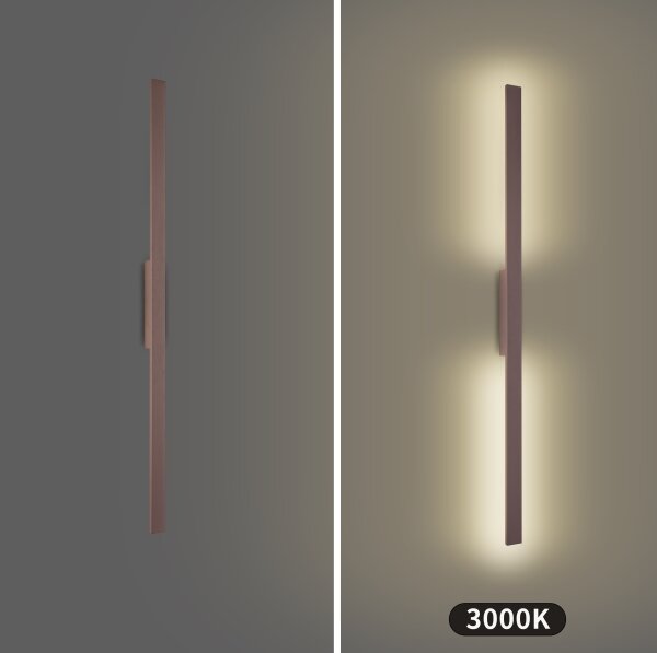 Brilagi - Applique LED da esterno LUNA LED/24W/230V 3000K IP65 100 cm marrone CRI 90