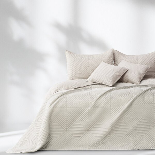 Copriletto color crema in microfibra con rivestimento trapuntato 220x240 cm Softa – Restilo
