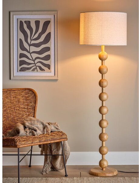 Lampada da terra in colore naturale con paralume in tessuto (altezza 154,5 cm) Giacoma - Bloomingville