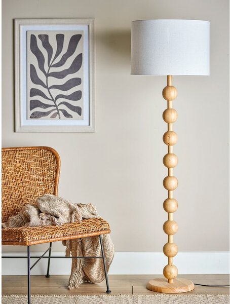 Lampada da terra in colore naturale con paralume in tessuto (altezza 154,5 cm) Giacoma - Bloomingville